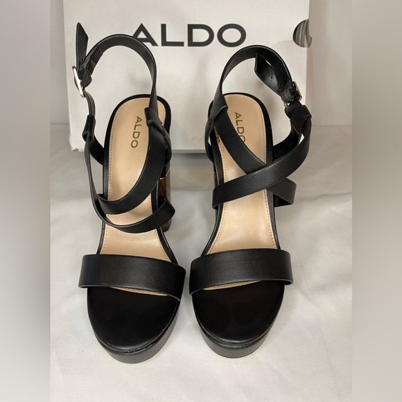 Aldo Strappy Platform Sandal, with Original Box, Size 8.5 - Picture 1 of 5